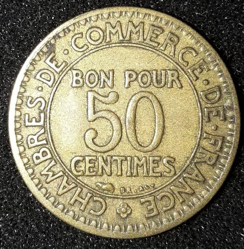 Moeda 50 Centimos Ano 1928 França