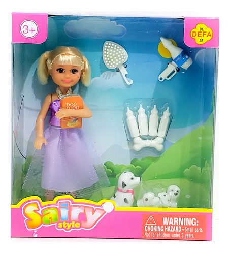 Muñeca Defa Lucy Sairy Y Su Mascota Playking