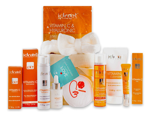 Kit Rutina Diaria Vitamina C -- Bolso Vincha Y Pad--idraet