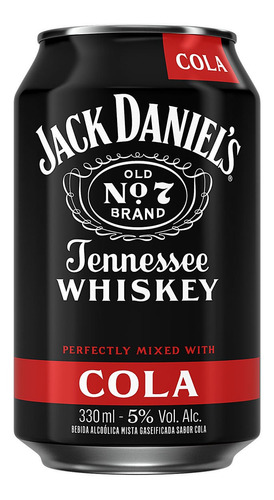 Imagem 1 de 8 de Jack Daniel's Cola Pronto Para Beber Lata Latinha 330ml
