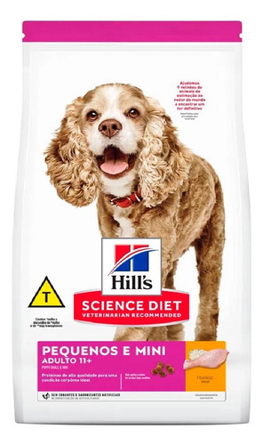 Ração Hills Canino Cães Adulto 11+ Pequenos E Mini 2,4 Kg