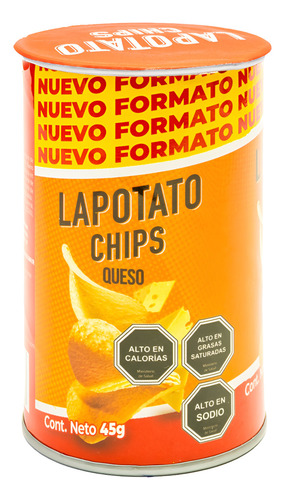 Papas Fritas Lapotato Chips Queso 45 Grs. X 6 Und