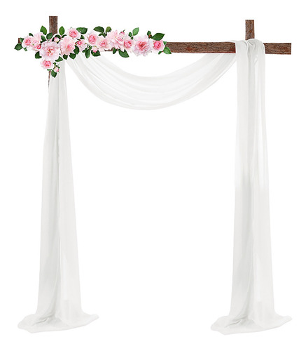 Tela Drapeada De Arco De Boda, Cortinas Transparentes