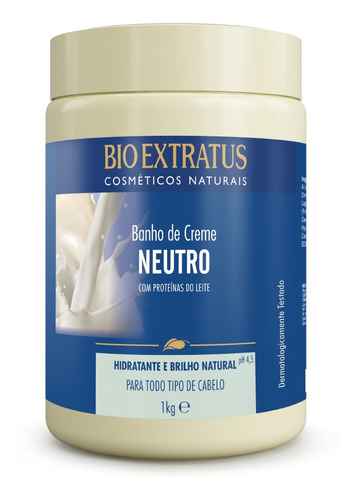 Imagem 3 de 3 de Banho De Creme Bio Extratus Neutro Proteínas Do Leite 1kg
