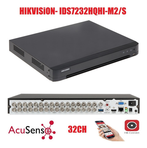 Dvr 32 Canais Hikvision Flex 5x1 Ids-7232hqhi-m2/s