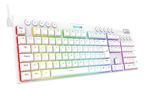 Teclado Mecânico Gamer Redragon Horus Rgb Switch Marrom