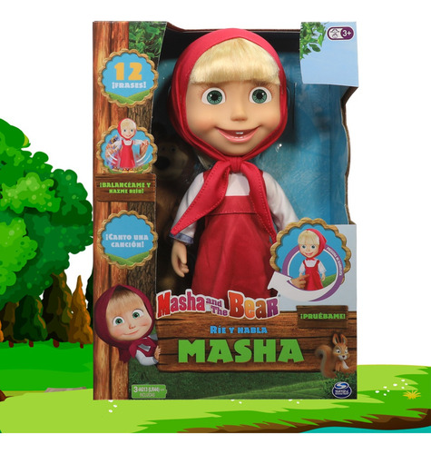 Masha Y El Oso Muñeca Interactiva Rie Y Habla Spin Master
