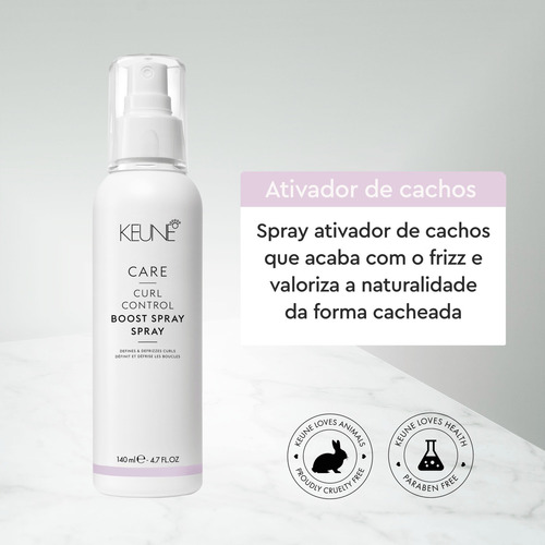 Boost Spray Keune Care Curl Control 140ml Ativador De Cachos