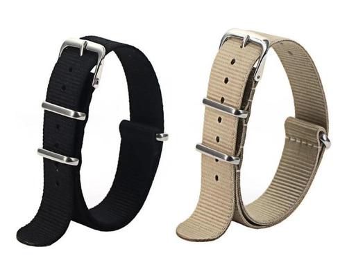 Kit Pulseira 22mm Nylon Nato Zulu Work Relógio E Smartwatch