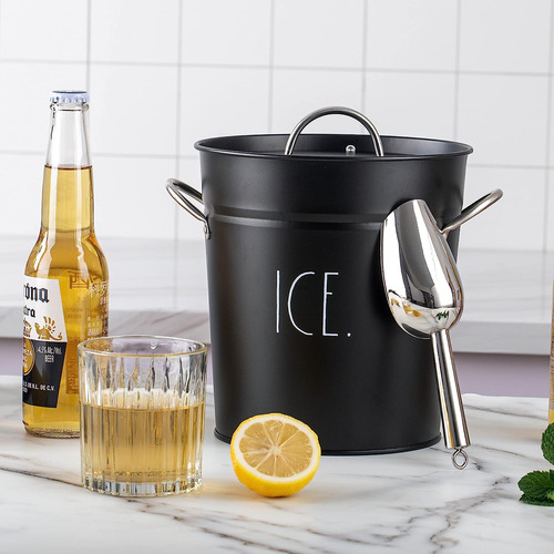 Cubo De Hielo Con Paleta Rae Dunn - Cubo De Acero Inoxidable