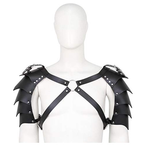 Clearumm Faux Leather Shoulder Dragonscale Armor Shrug Belt 