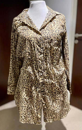 Jcrew Vestido Camisa Animal Print Traído De Usa Xl Divino