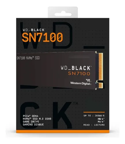 Ssd Western Digital Wd Black Sn7100 M.2 2280 4tb Pcie 4.0 X4 Preto