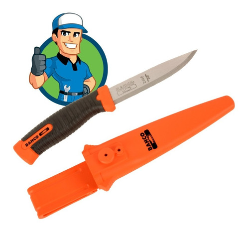 Cuchillo Bahco 2446 C/funda Mango Bicomponente Caza Y Pesca