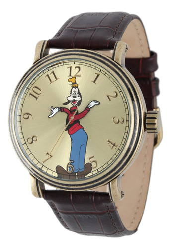 Reloj Disney Vintage Analog Quartz Para Adulto En Dorado