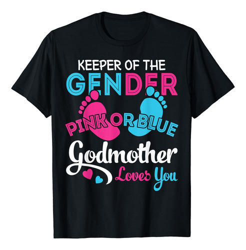 Camiseta Rosa O Azul Con Texto En Inglés  Godmother Loves Yo