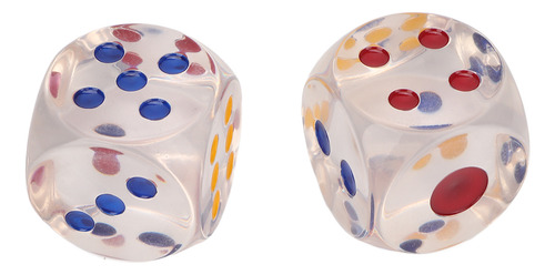 Juego De Dados De Plástico, 2 Unidades, Transparentes, Imper