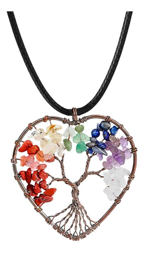 Collar Árbol De Vida Piedras Naturales Chakras Reiki Mujer