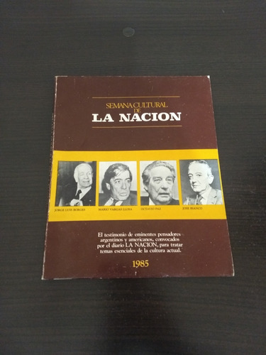 Libro Diario Semana Cultural La Nacion Borges Vargas Llosa