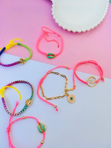 Imagem 4 de 4 de Mix Pulseiras Feminina Olho Grego