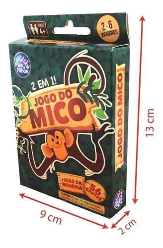 Jogo Do Mico 2 Em 1 Mais Jogo Da Memoria 56 Cartas baralho