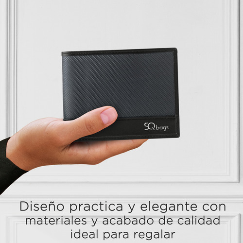 Cartera Para Hombre Billetera Color Negro Sqbags George