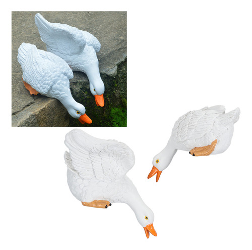 2 Estatuas De Patos De Jardín Impermeables