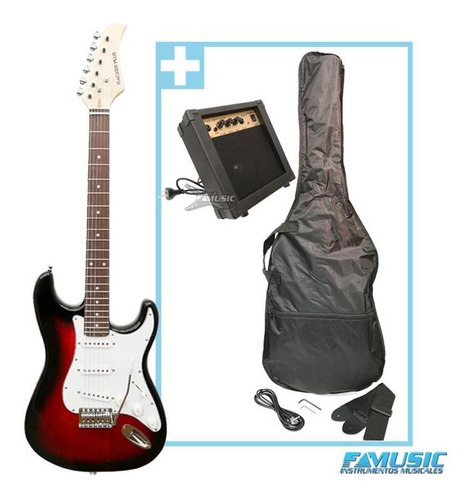 Combo Guitarra Electrica + Amplificador 10w + Accesorios