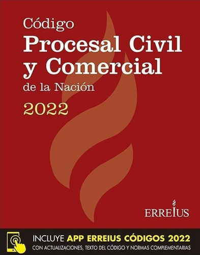 Codigo Procesal Civil Y Comercial 2022 - Libro Erreius