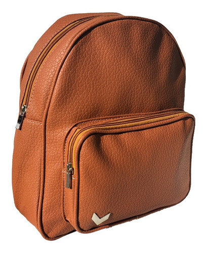 Mochila Eco Cuero - Cuero Ecológico Con Bolsillo Delantero