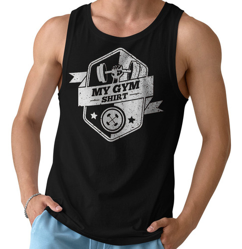 Camiseta Tank Top Sin Mangas Para Hombre Estampada Gym