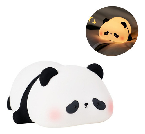 Luz Nocturna Panda De Silicona Para Mesita De Noche