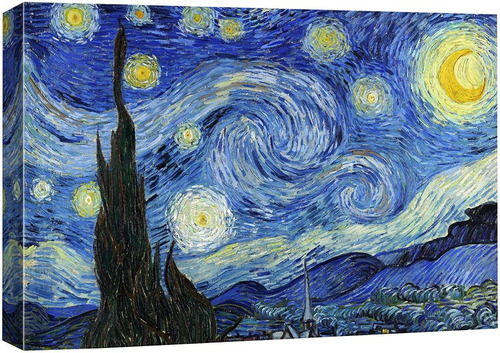 Cuadro Decorativo Noche Estrellada Van Gogh Arte Canvas