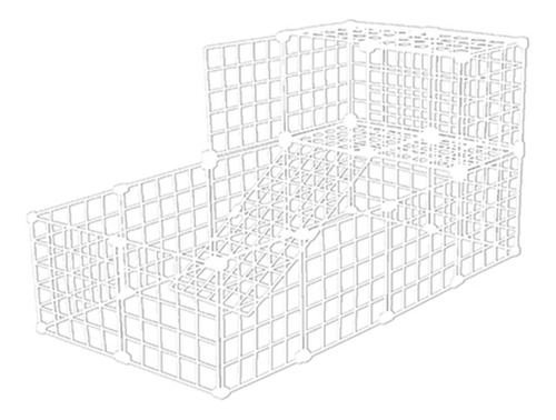 Cercadinho Para Pet Tela C/ Rampa 1,20 X 0,60 X 0,60 Branco