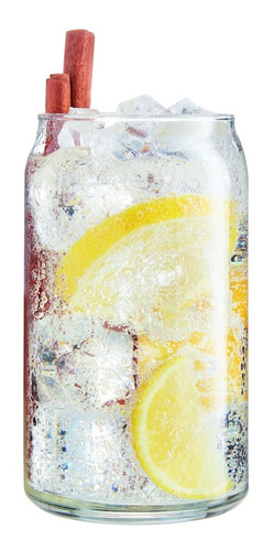 Can Juego 6 Vasos De Vidrio Modernos 475 Ml Lata Franceses Color Transparente
