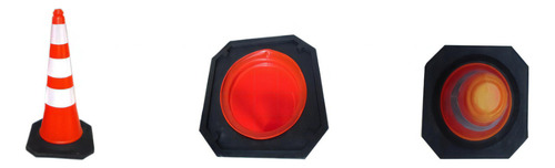 Cono Reflectivo Naranja Con Base De Pvc 75cm 38x38cm 2,5kg