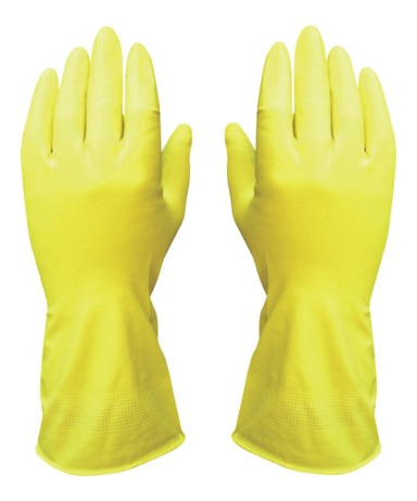 Guantes Latex Amarillo Multiuso Reforzado Talla L Certificad