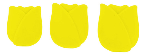 3 Piezas De Funda De Silicona Para Brochas De Amarillo