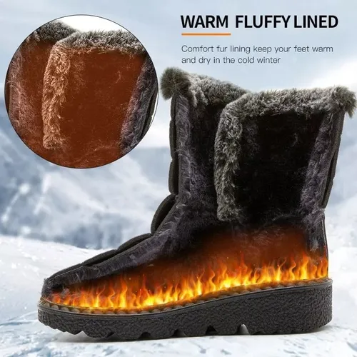 Botas De Nieve Con Forro De Ferry Impermeables Para El Frío