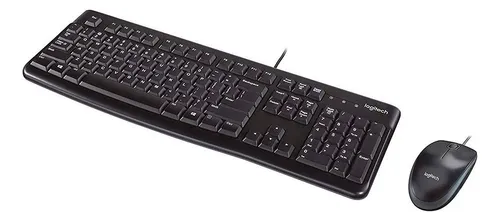 Kit De Teclado Y Mouse Logitech Mk120 Español Color Negro