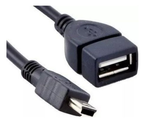 Cabo Otg Usb V3 Mini Usb Macho 5p X Usb A Fêmea 10cm