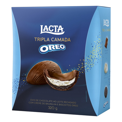 Ovo de Páscoa Oreo Lacta Tripla Camada Caixa 320g