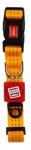 Collar De Paseo Nylon Gigwi Reflectante Para Perro Mediano Tamaño Del Collar M: 33-40cm De Circunferencia De Cuello Color Amarillo