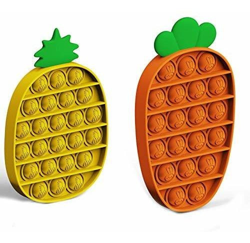 4 Piezas Empujar Burbuja Fruta Sensorial Fidget Autismo Estr