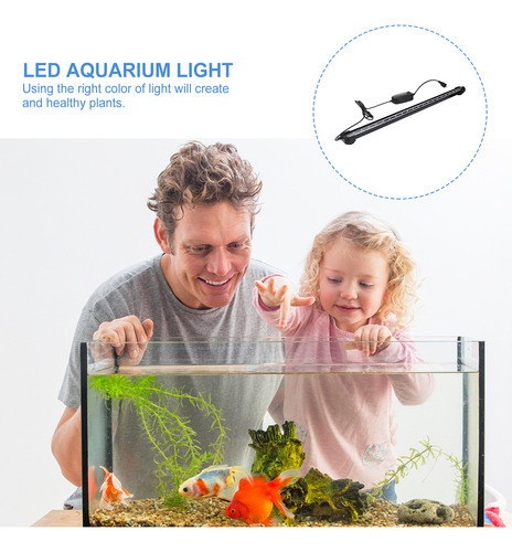 Pecera Con Barra De Luz Led Para Acuario