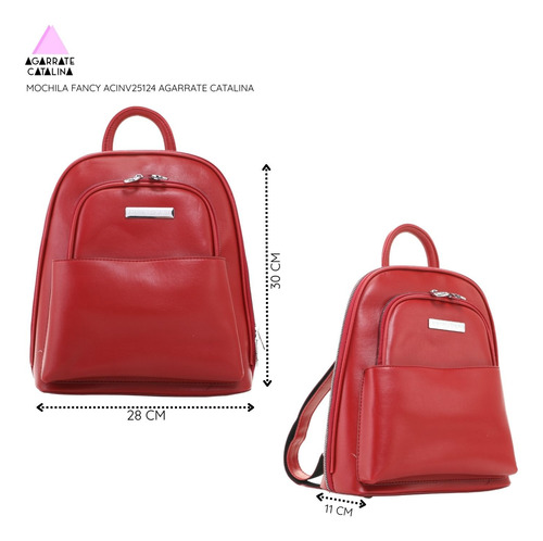 Mochila Fancy Agarrate Catalina Negro Liso
