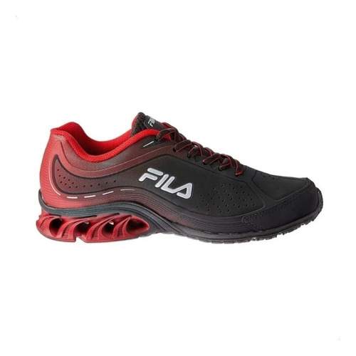 Tênis masculino Fila Cage Python cor preto/vermelho/prata - adulto 38 BR