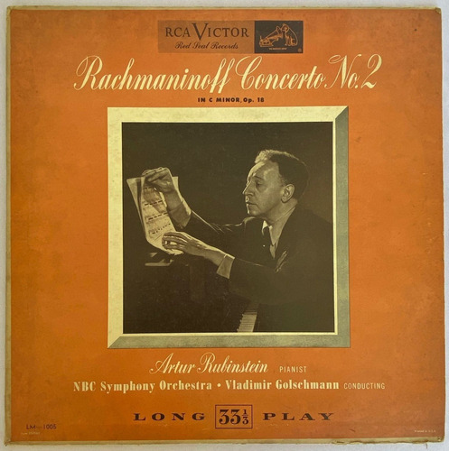 Disco De Vinil Lp - Artur Rubinstein - Rachmaninoff Concerto