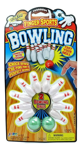 Mini Bowling De Juguete Ja-ru 2 Bolas De Boliche Y 10 Bolos