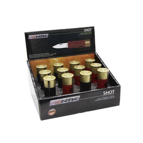 Canivete Ntk Shot Tático Pesca Caça Camping Inox Cx 12 Pcs